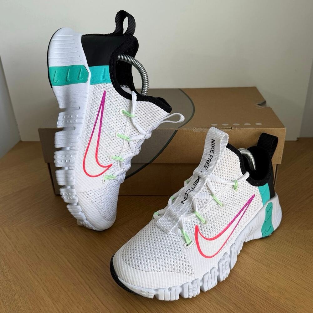 Nike Free Metcon 3 ‘White/Hyper Jade’ Women Running Sneakers- SZ 6